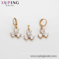 64545 Xuping China wholesale promotional snowflake shape gold jewelry set providing free sample